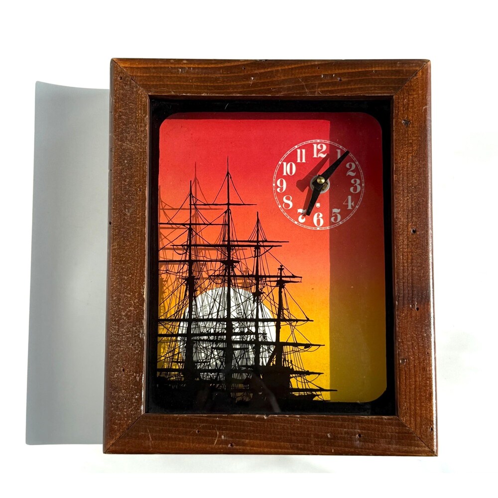 Mod Nautical Sunset Clock, Mod Wall Decor - Picture 4 of 16